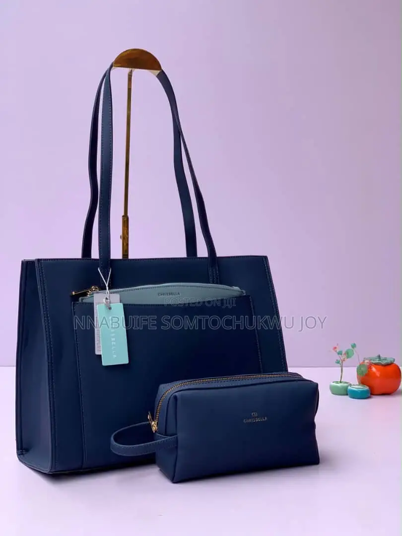 Authentic Chrisbella Corporate Leather Tote Bag - Luxury Work Handbag