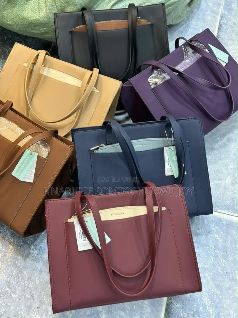 Authentic Chrisbella Corporate Leather Tote Bag - Luxury Work Handbag