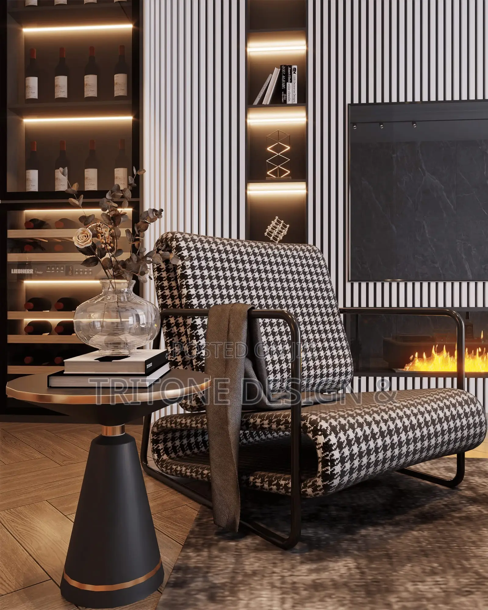 Modern Luxury Lounge Interior Design + 3d Visualization Animation