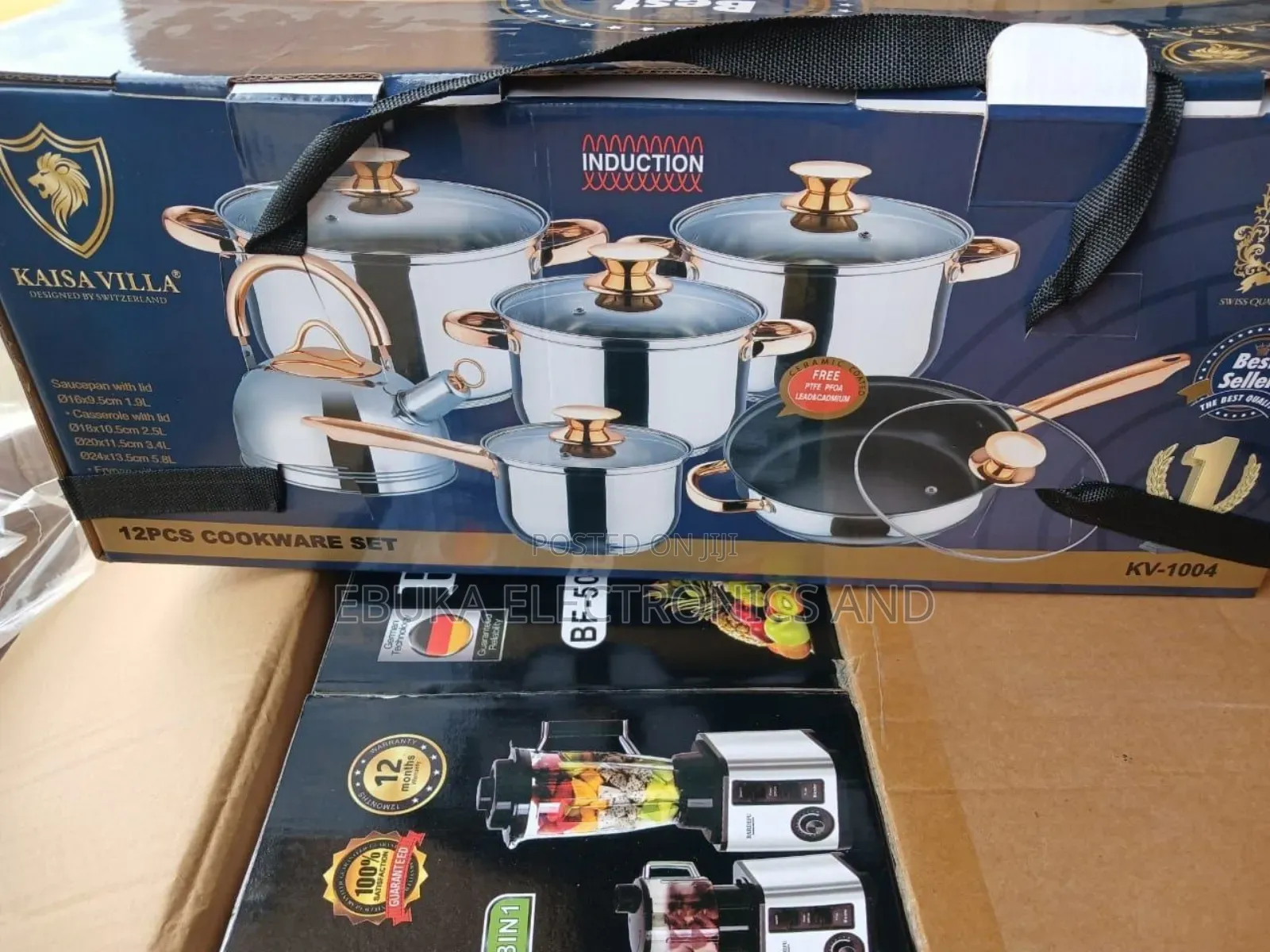 12 Pieces of Cooking Ware Set Stainless Pot With Kettle Is Available
