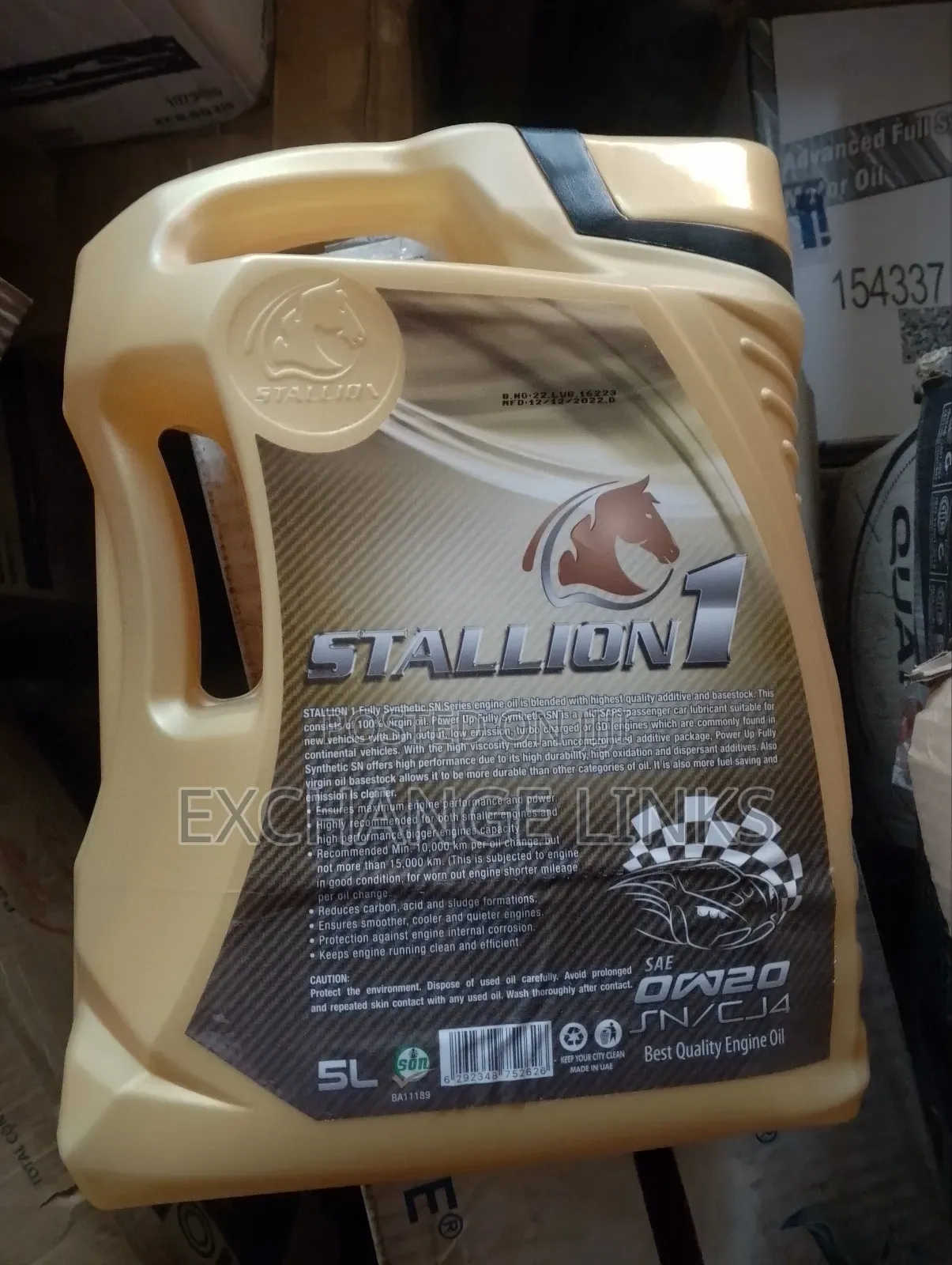 Stallion 1 0w-20 5l Full Synthetic