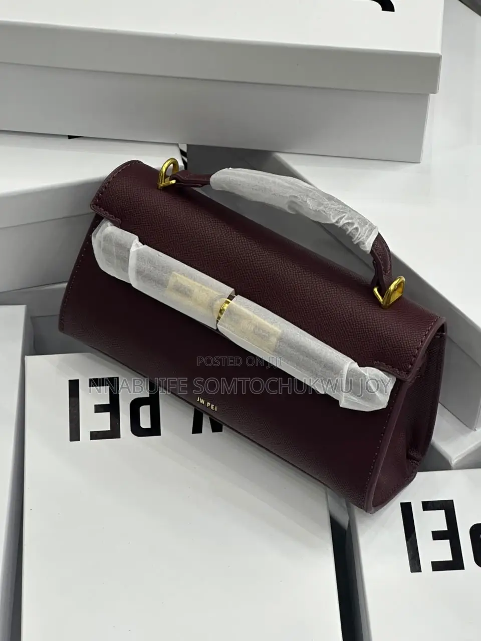 Authentic Jw Pei Luxury Structured Clutch Bag-Elegant Top-Handle Purse
