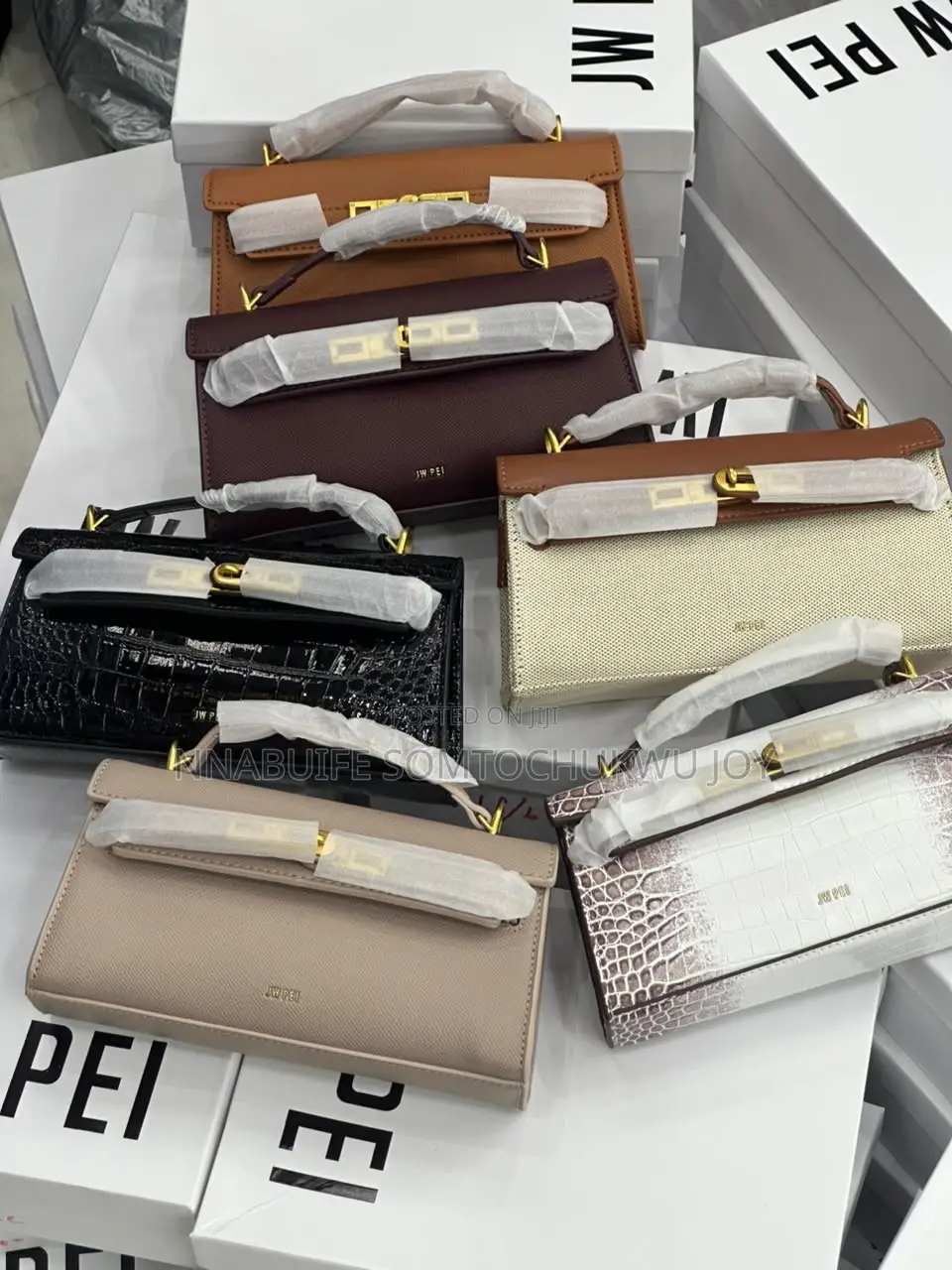 Authentic Jw Pei Luxury Structured Clutch Bag-Elegant Top-Handle Purse