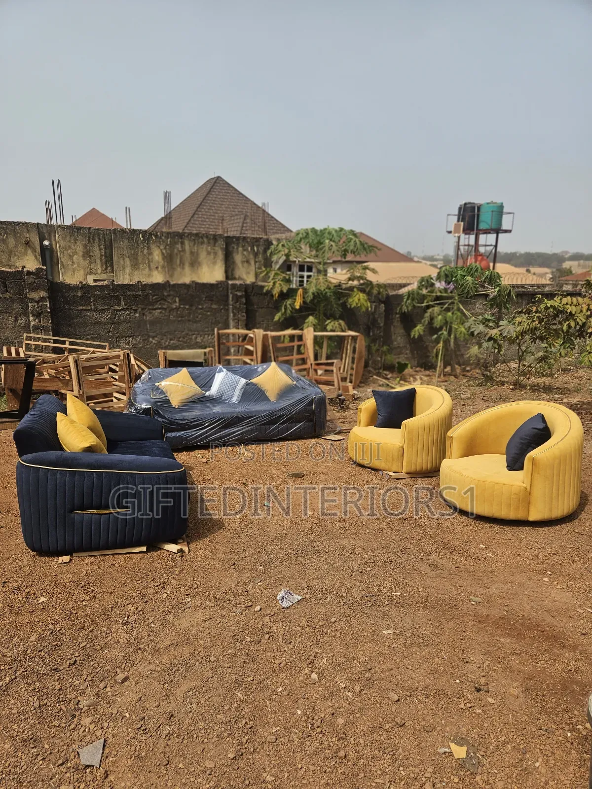 Set of English High Quality Stripe Sofa