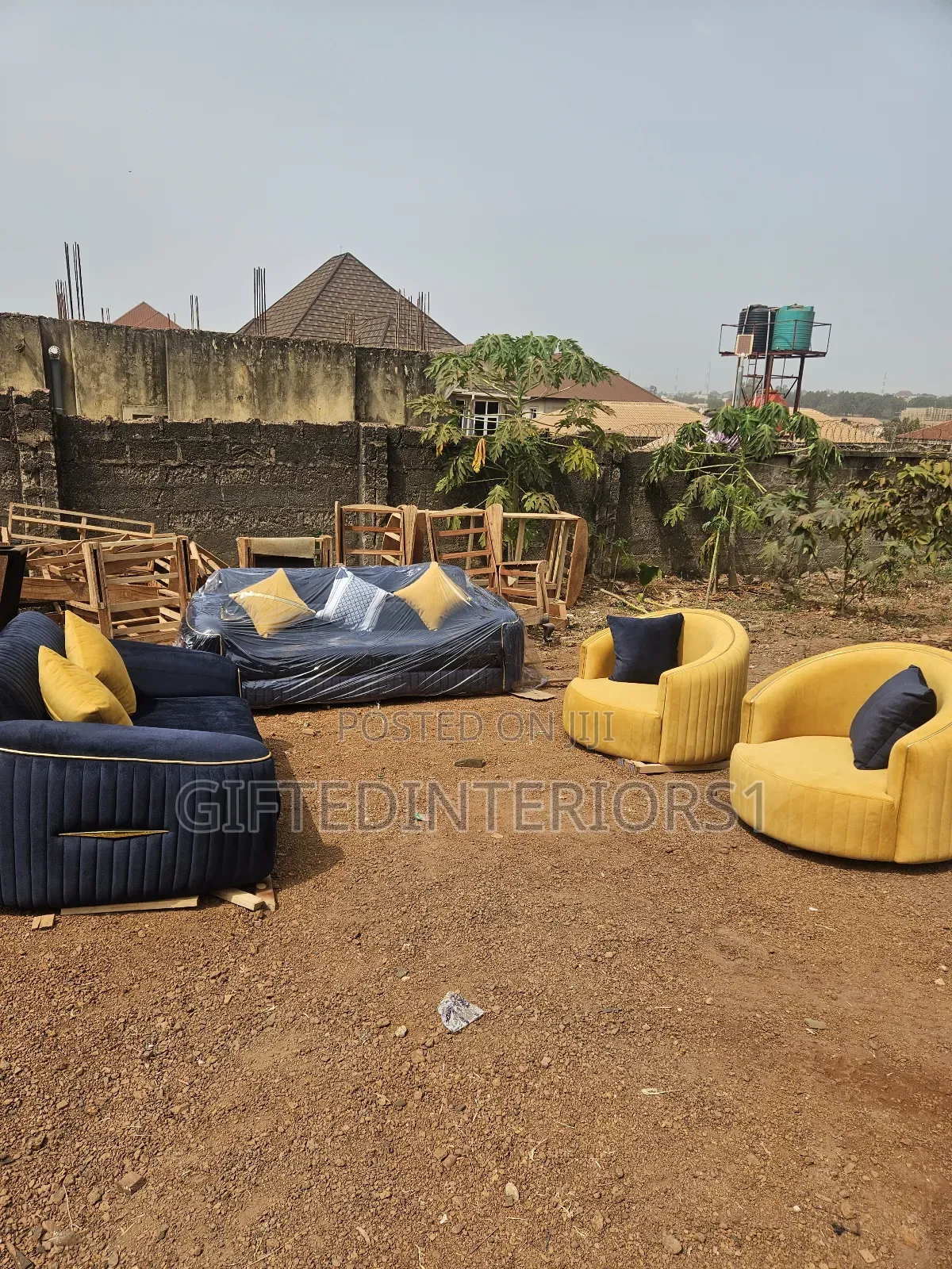 Set of English High Quality Stripe Sofa