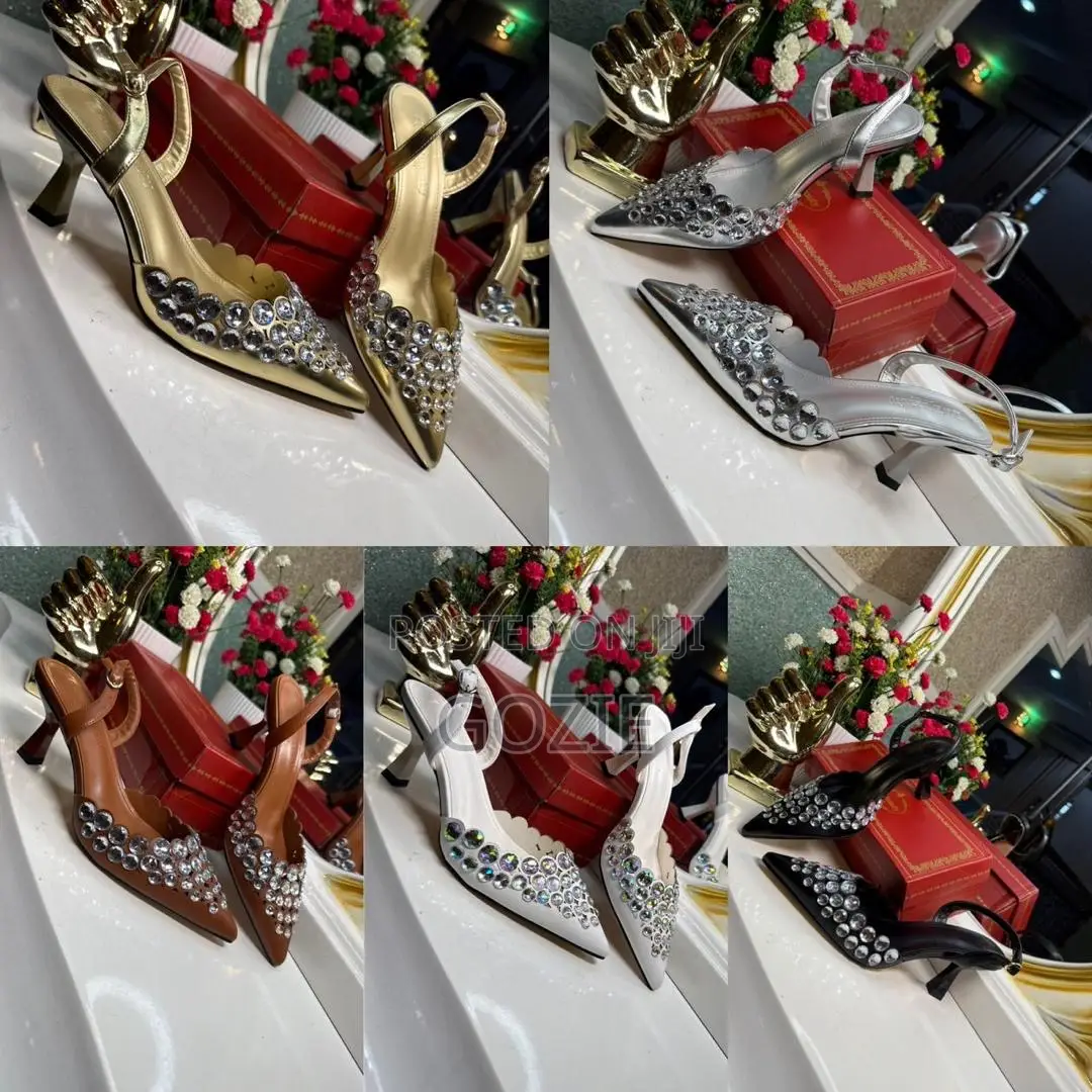 Luxury Gorgeous Stoned Sling Back Heel Sandals