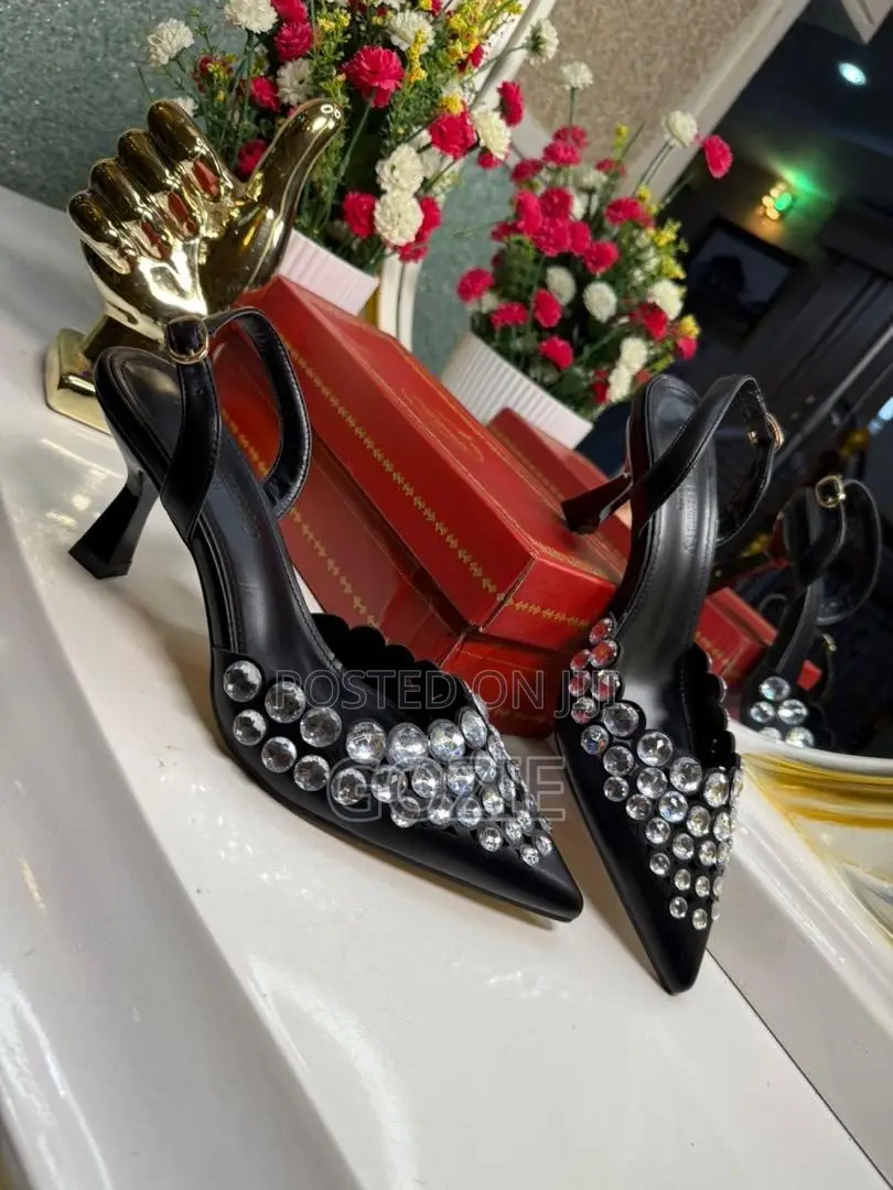 Luxury Gorgeous Stoned Sling Back Heel Sandals
