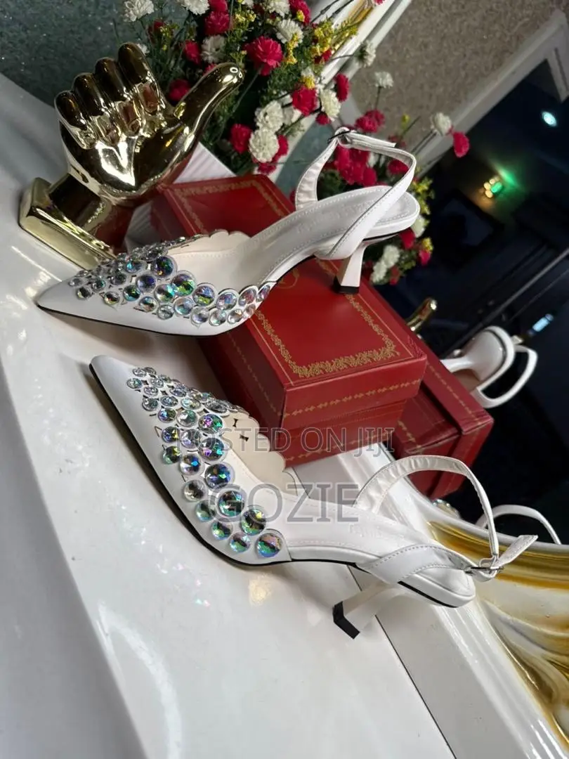 Luxury Gorgeous Stoned Sling Back Heel Sandals