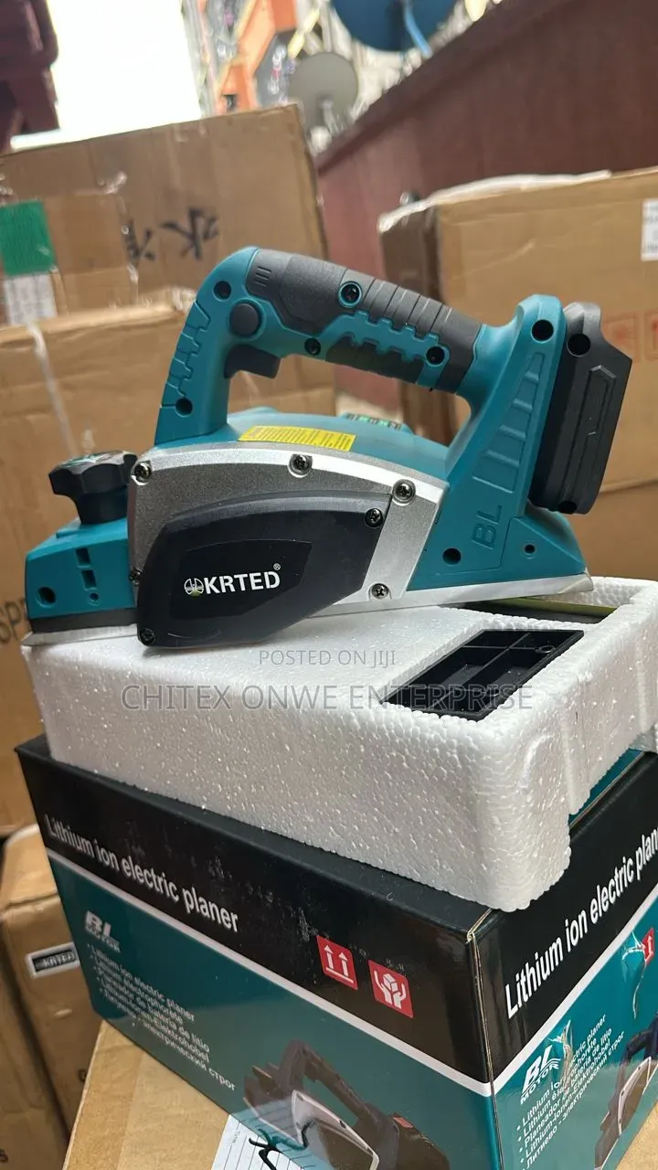 Krted Cordless Lithium-Ion Electric Wood Planer.