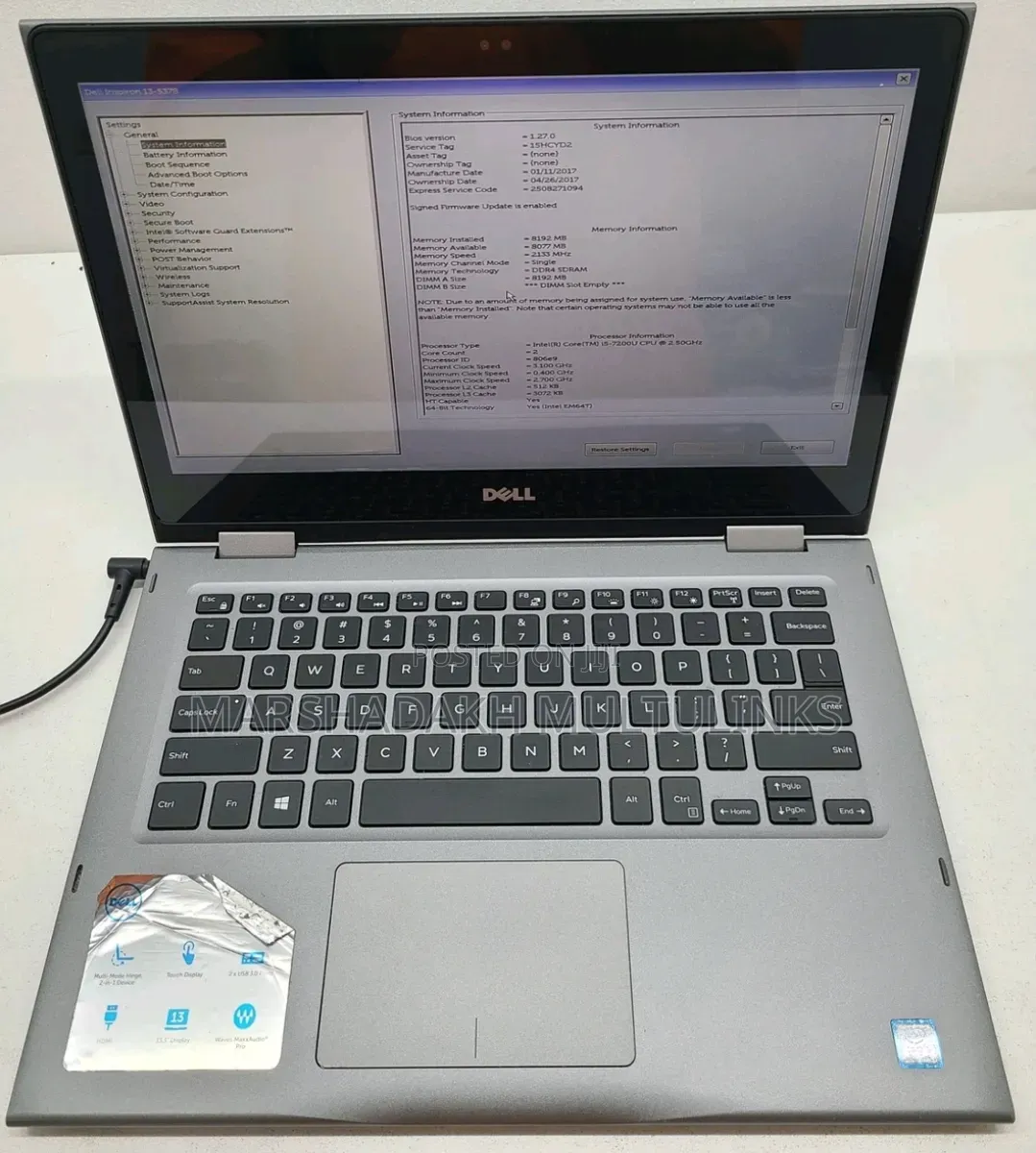 Laptop Dell Inspiron 13 5378 8GB Intel Core i5 SSD 256GB