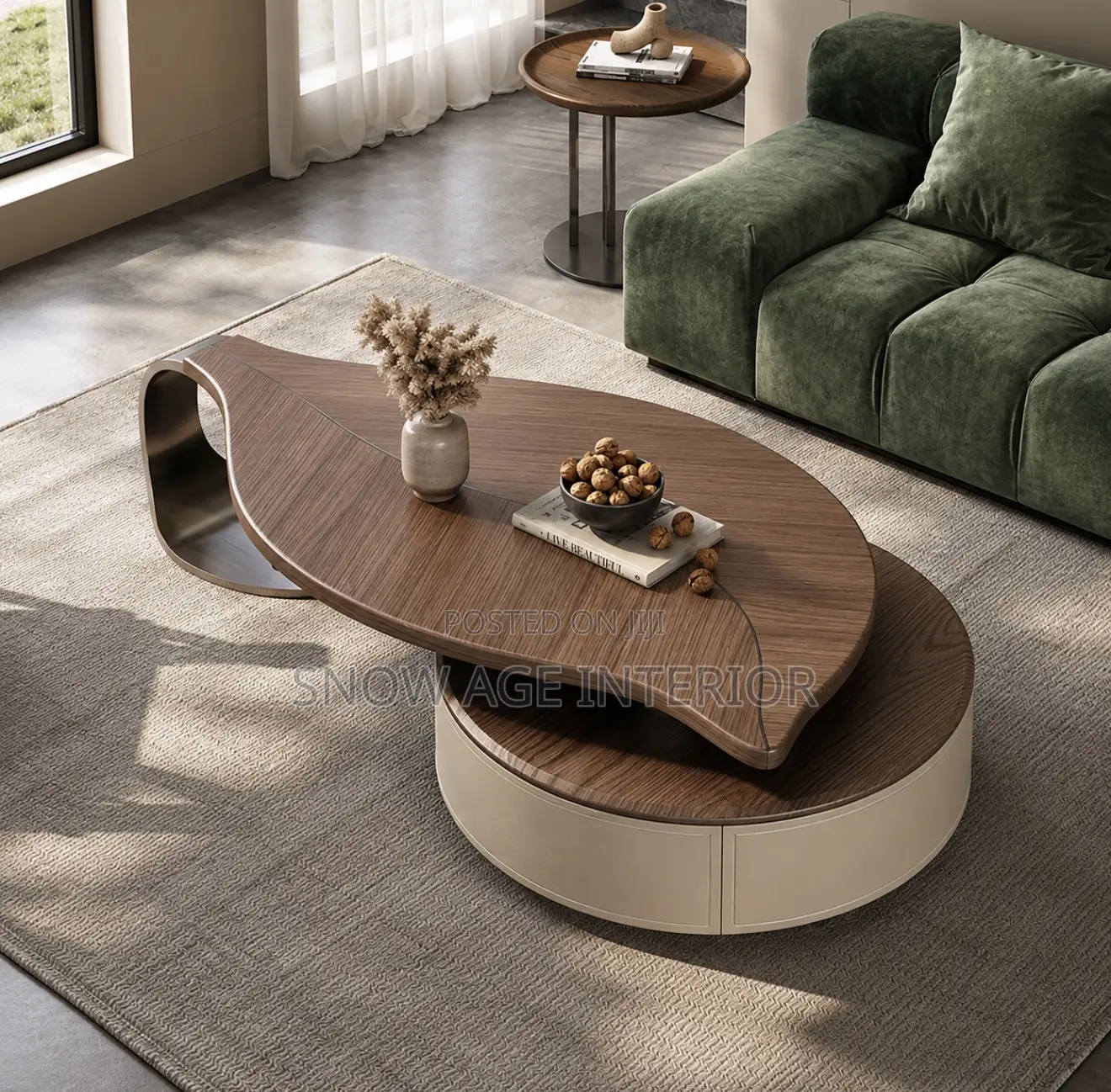 Imported Leaf Edge Coffee Table