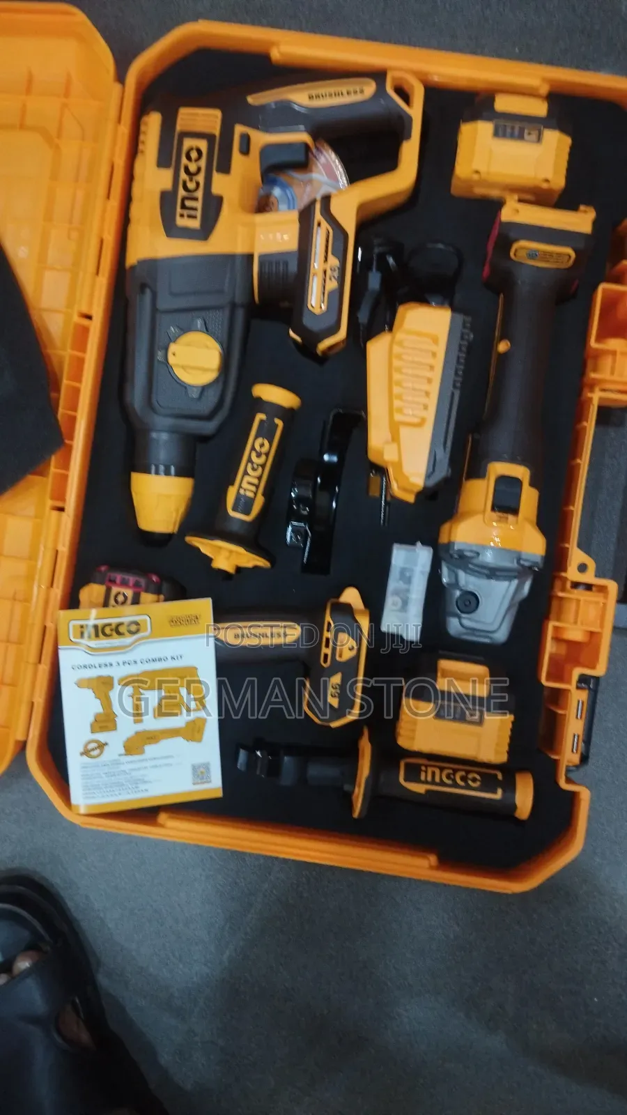 Ingco 20v 3-Piece Cordless Combo Kit