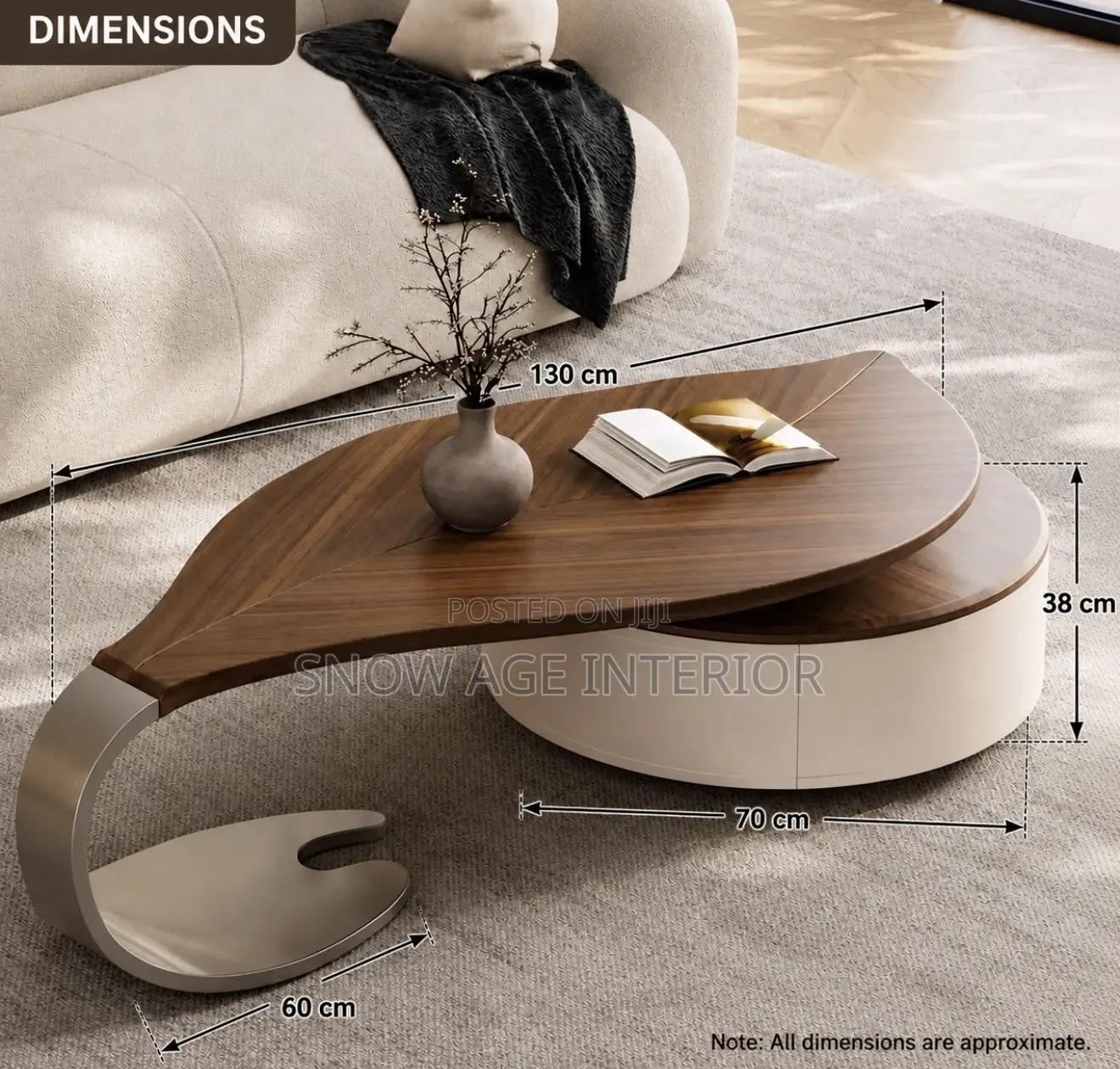 Imported Leaf Edge Coffee Table
