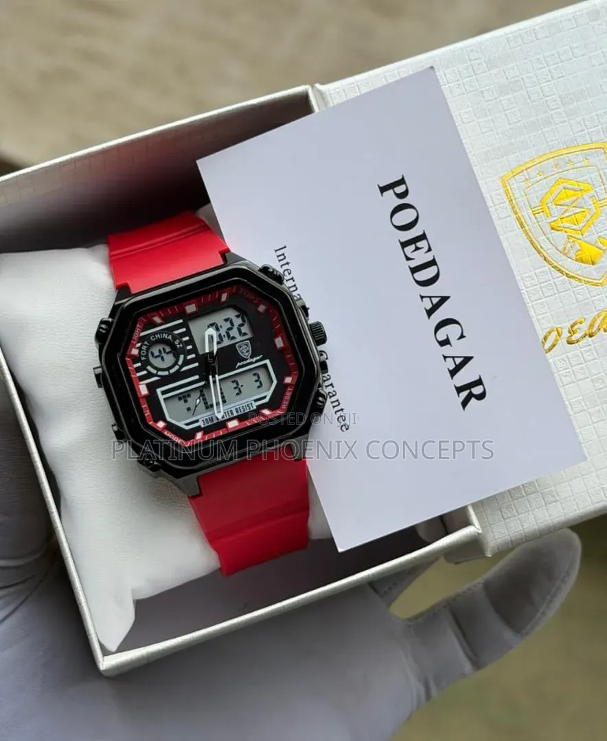 Poedagar Men's Digital Analog Waterproof Wrist Watch