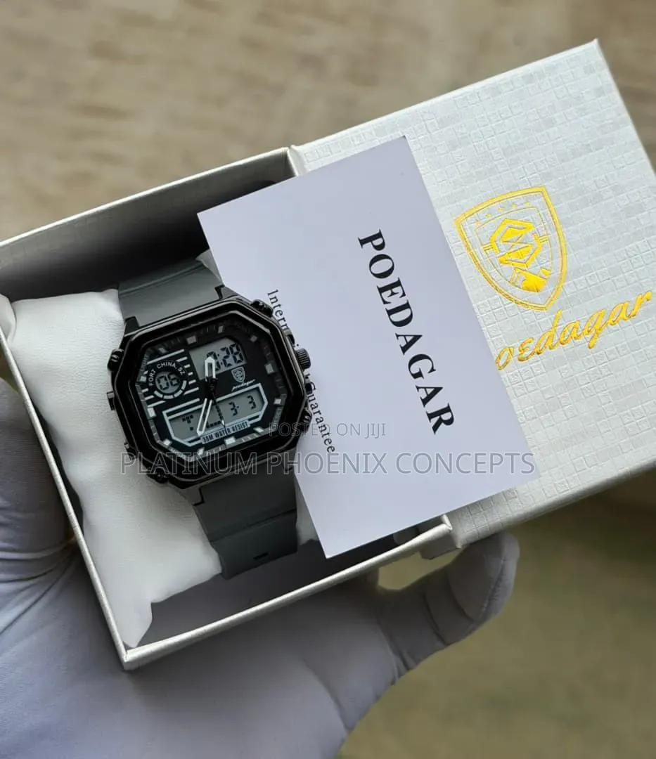 Poedagar Men's Digital Analog Waterproof Wrist Watch