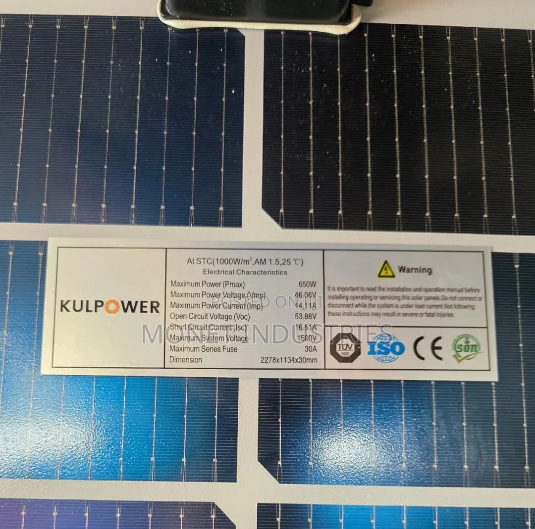 650w Kulpower Bifacial Solar Panel
