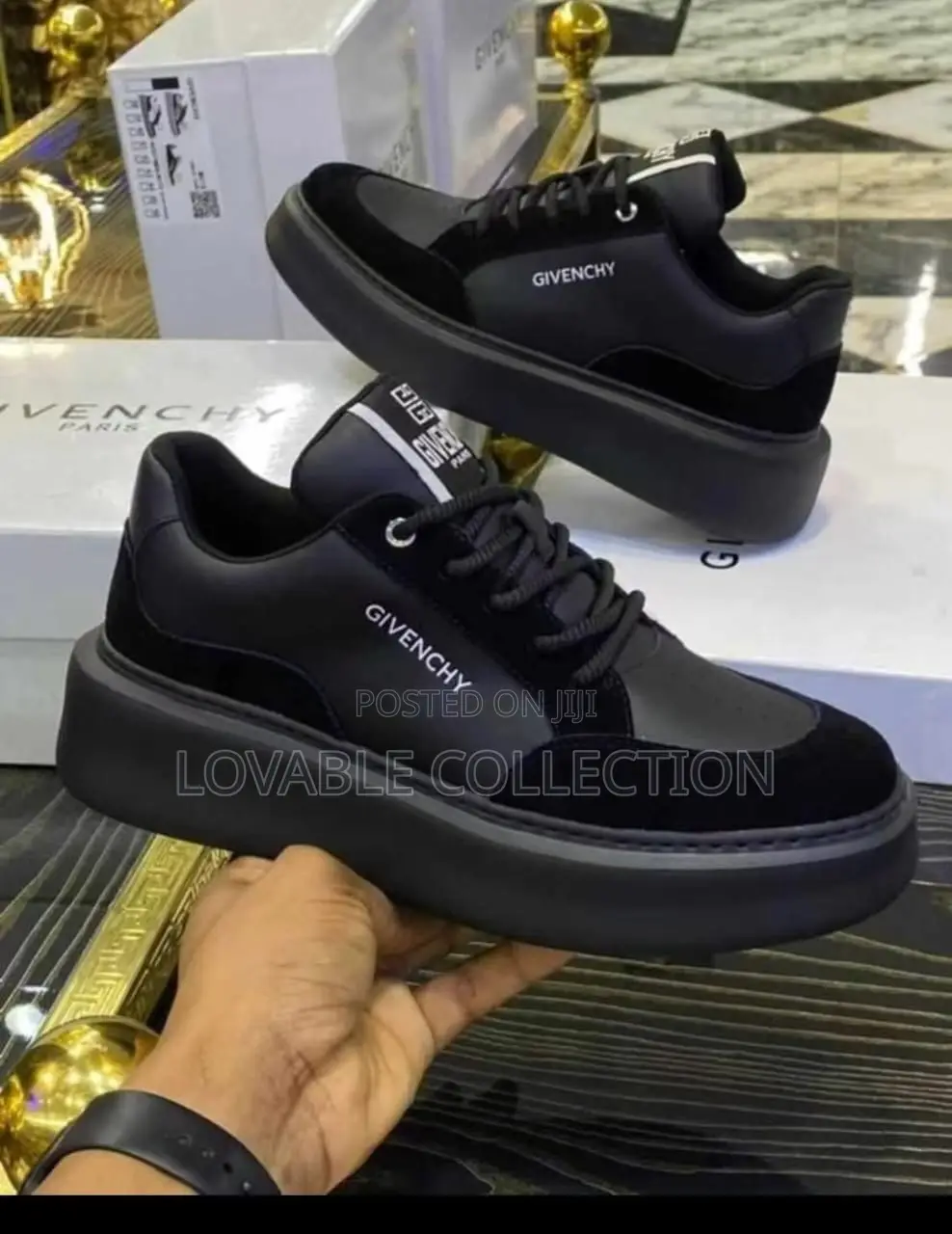 Givenchy Paris Men’S Luxury Chunky Platform Leather Sneakers