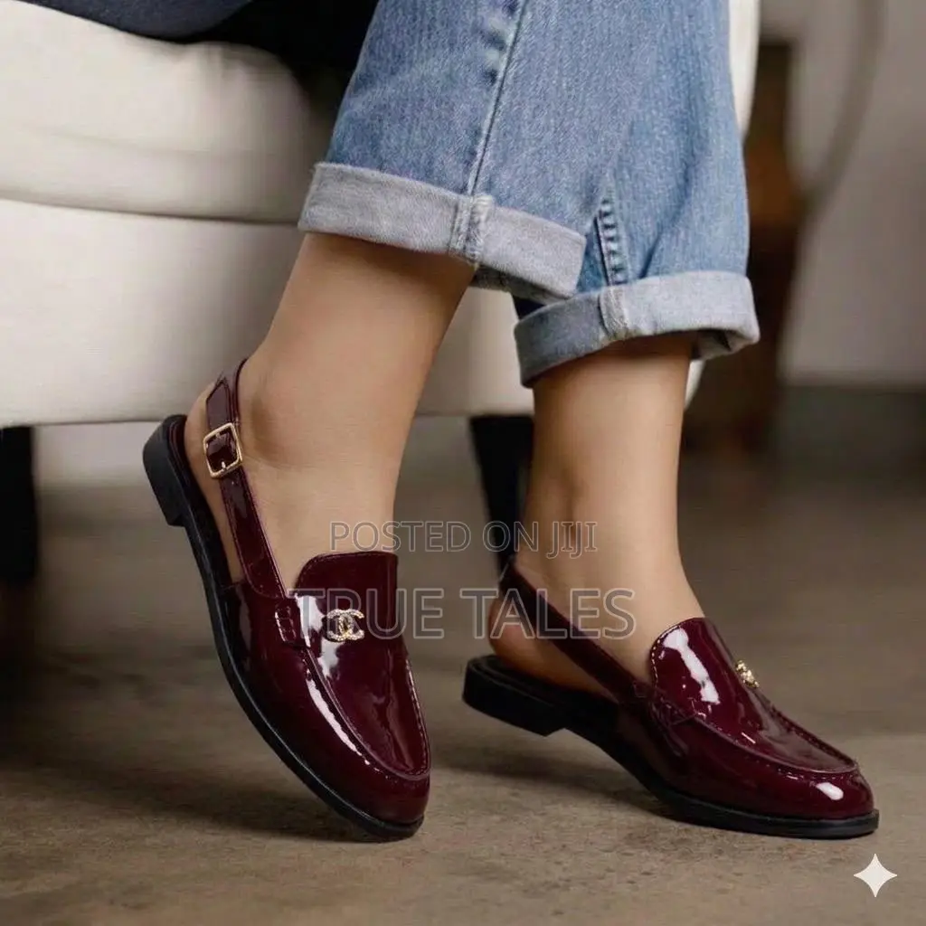 Unique Female Flat Shoe With Sling Back Chim