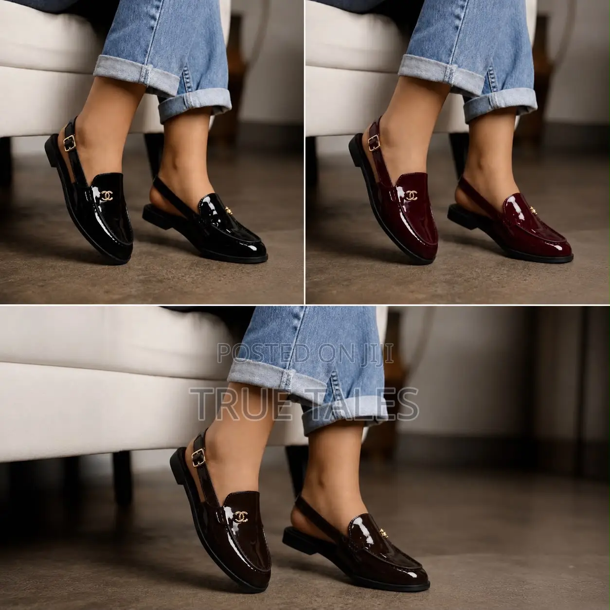 Unique Female Flat Shoe With Sling Back Chim