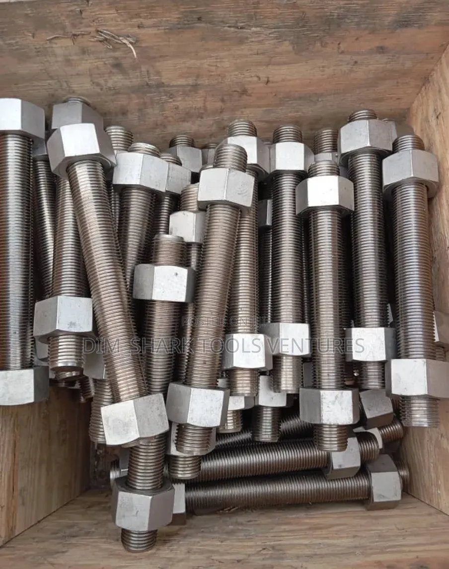 1-1⁄8"x 10"Inch(250mm) Stainless Steel Stud Bolt and Nut