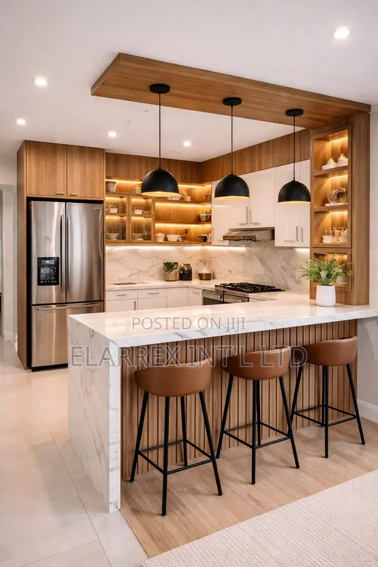 Kitchen Cabinets/Wine Bar: Premium Finishing Affordable Installation