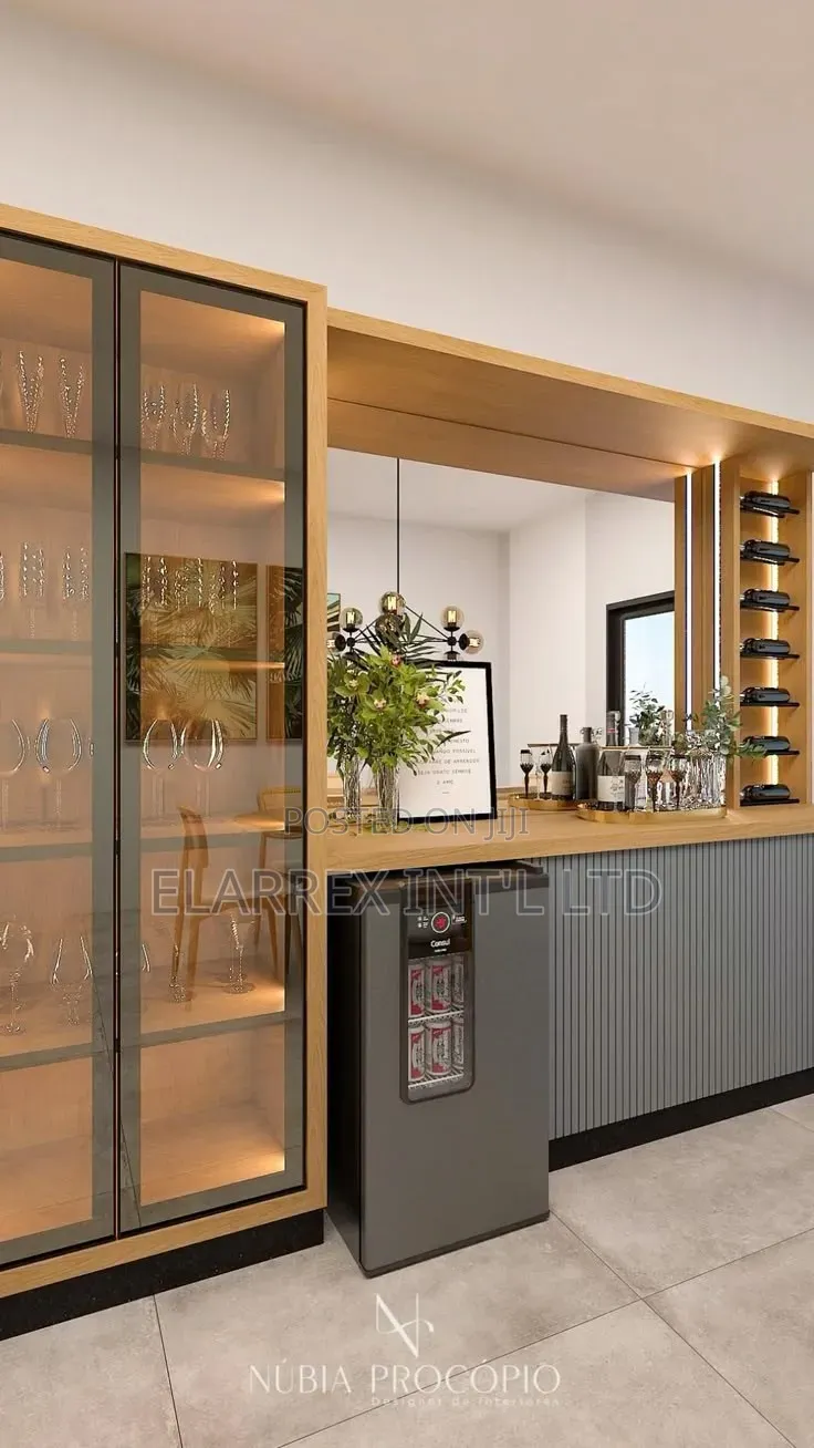 Kitchen Cabinets/Wine Bar: Premium Finishing Affordable Installation