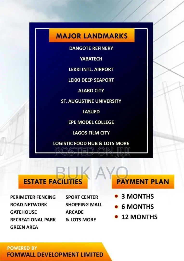 Fenced 8 Acres of Land at Ketu-Epe With Government Allocation