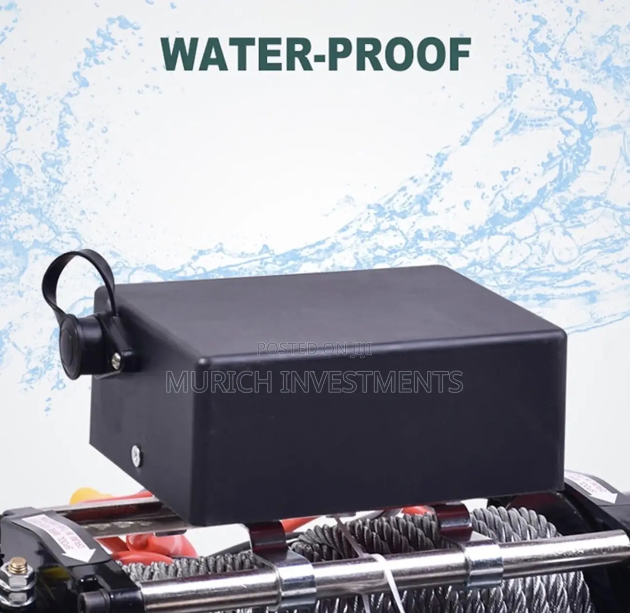 3000lb 12v Electric 2t Winch With Wireless Remote 10m Synthetic Rope