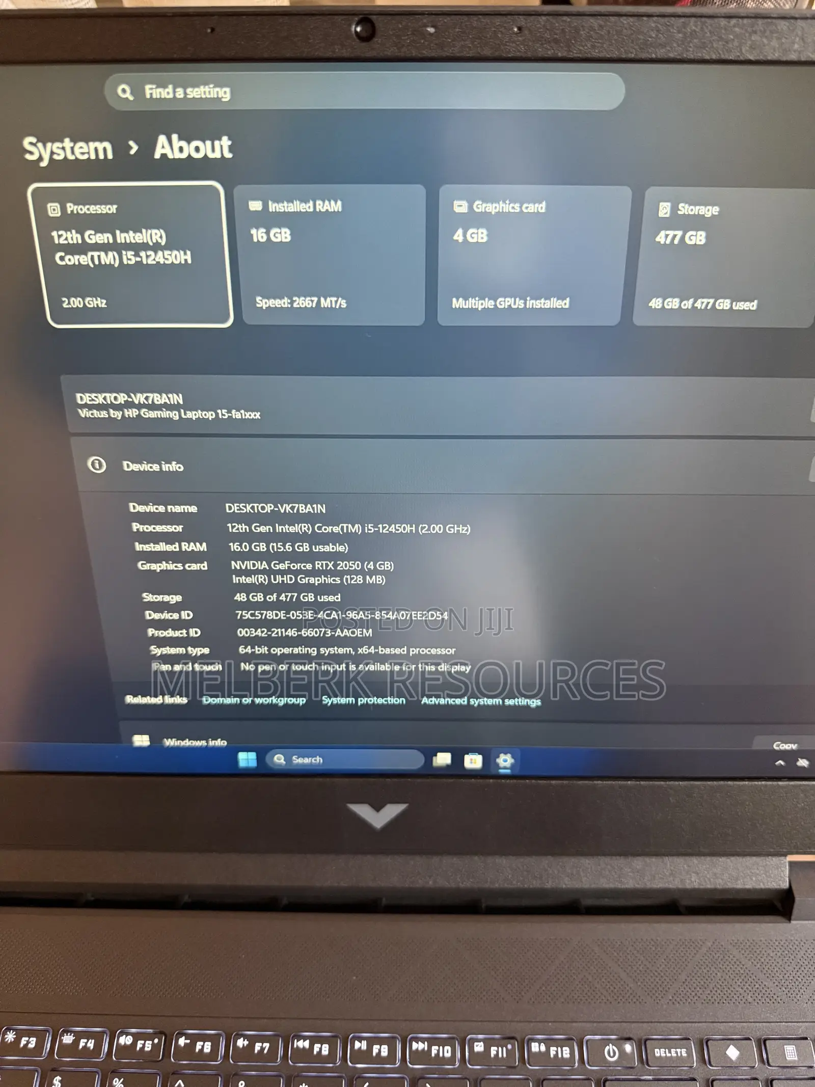Laptop HP Victus 15 16GB Intel Core i5 SSD 512GB