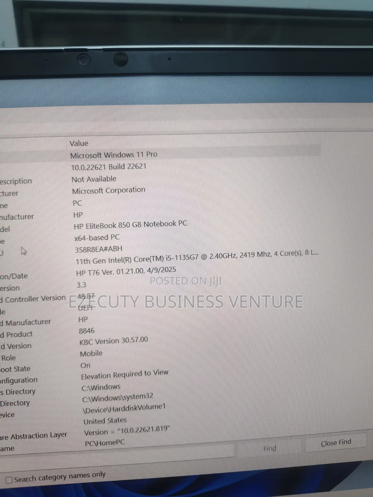 Laptop HP EliteBook 850 G8 16GB Intel Core i5 SSD 256GB