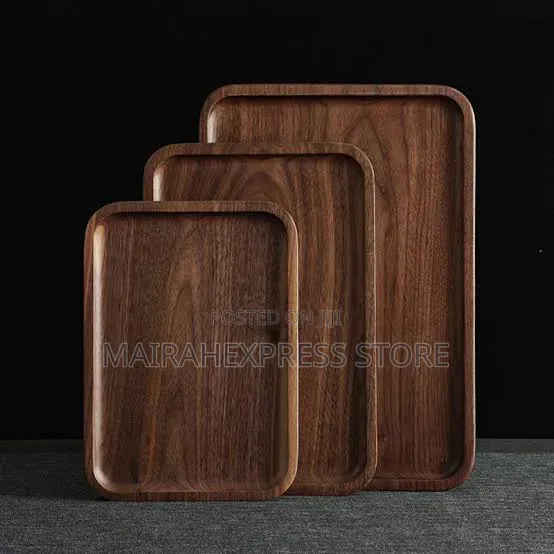 Generic Crafted 3-in-1 Wooden Tray Set T361