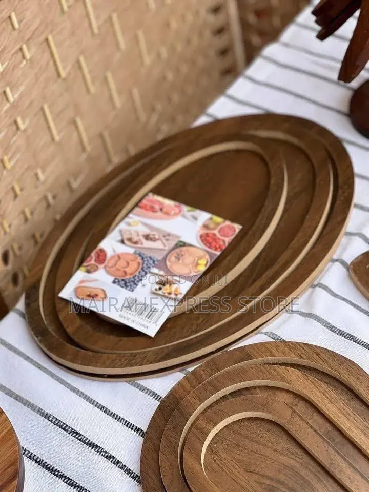 3in1 Polished Bamboo Serving Trays T361
