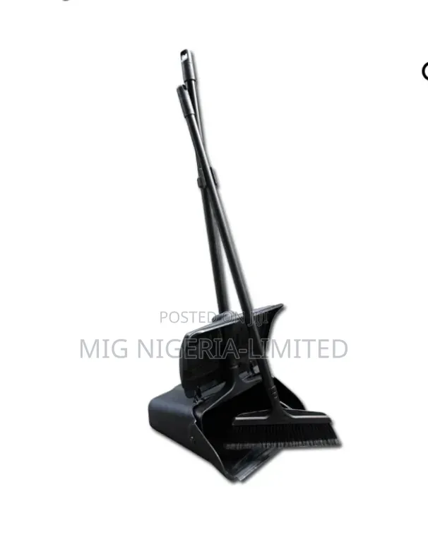 Long Handled Dustpan and Brush Set, Upright Outdoor Dust Pan and Broo