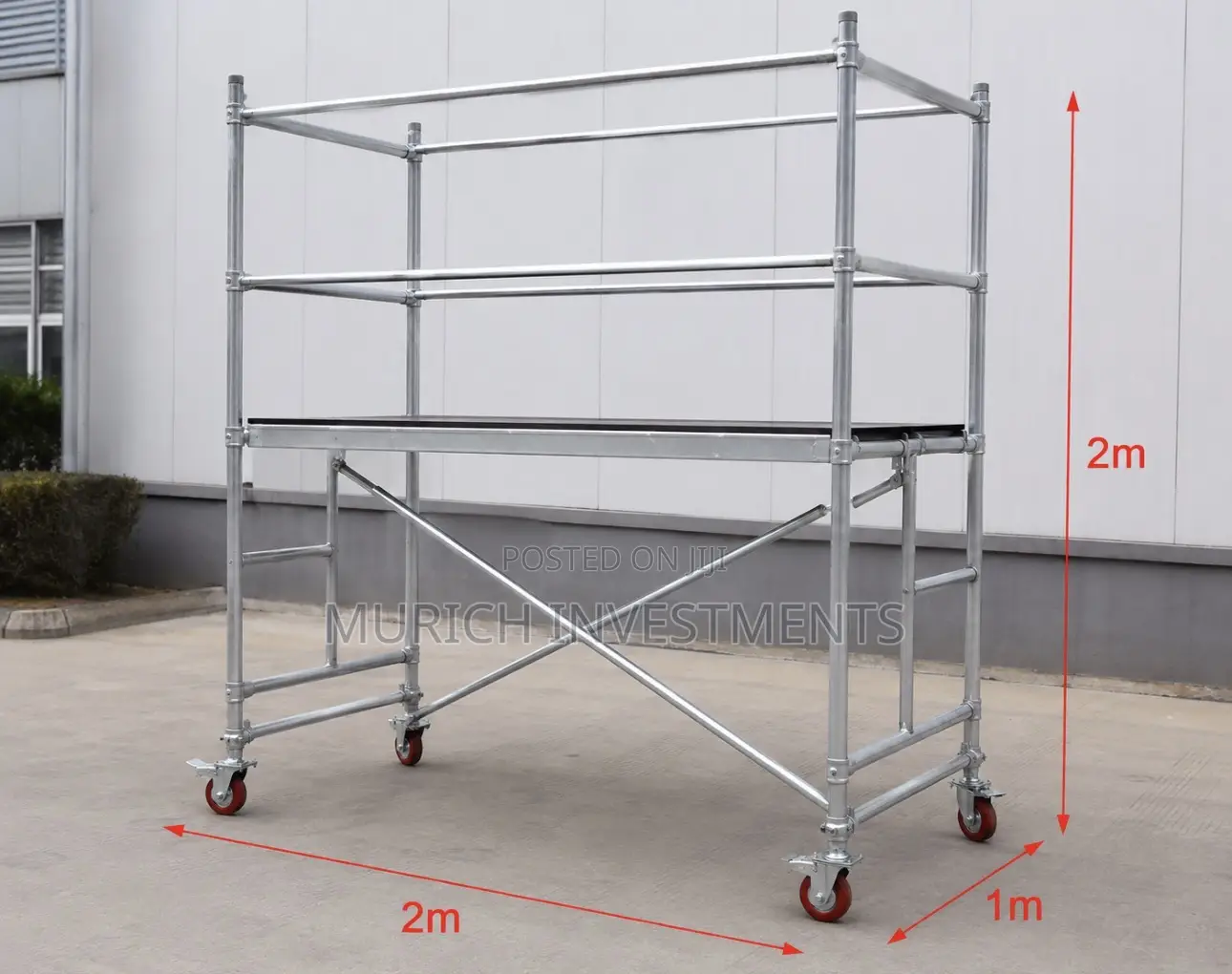 Mobile Scaffold Tower 2m X 1m X 2m – Heavy Duty Rolling Scaffolds