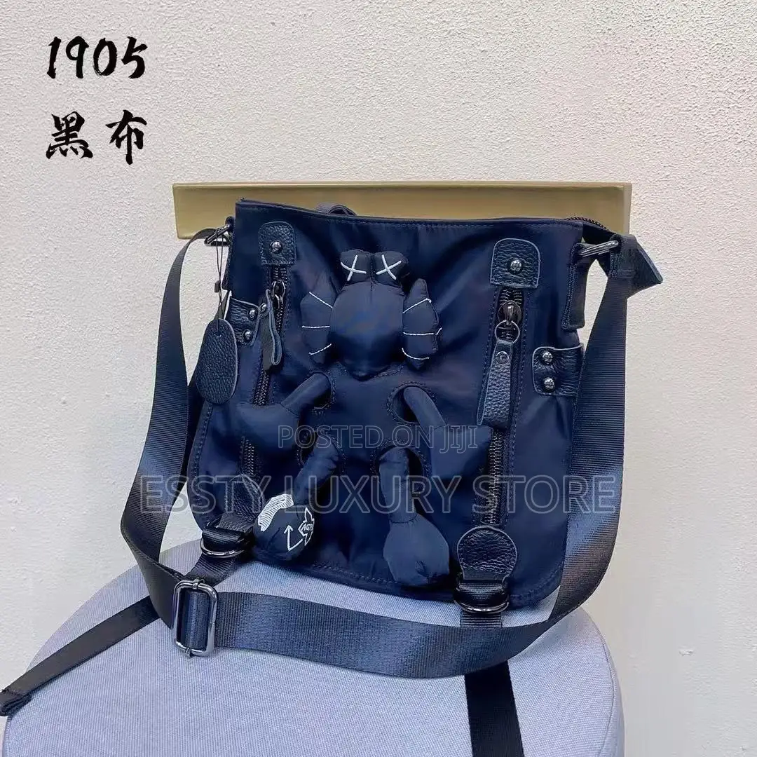 High Quality Kaws Threaded Leather Cross Bag