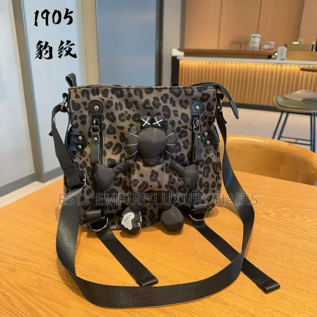 High Quality Kaws Threaded Leather Cross Bag