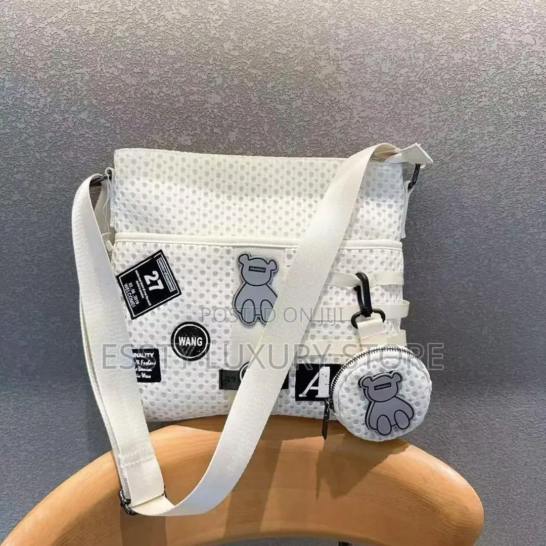 High Quality Kaws Threaded Leather Cross Bag
