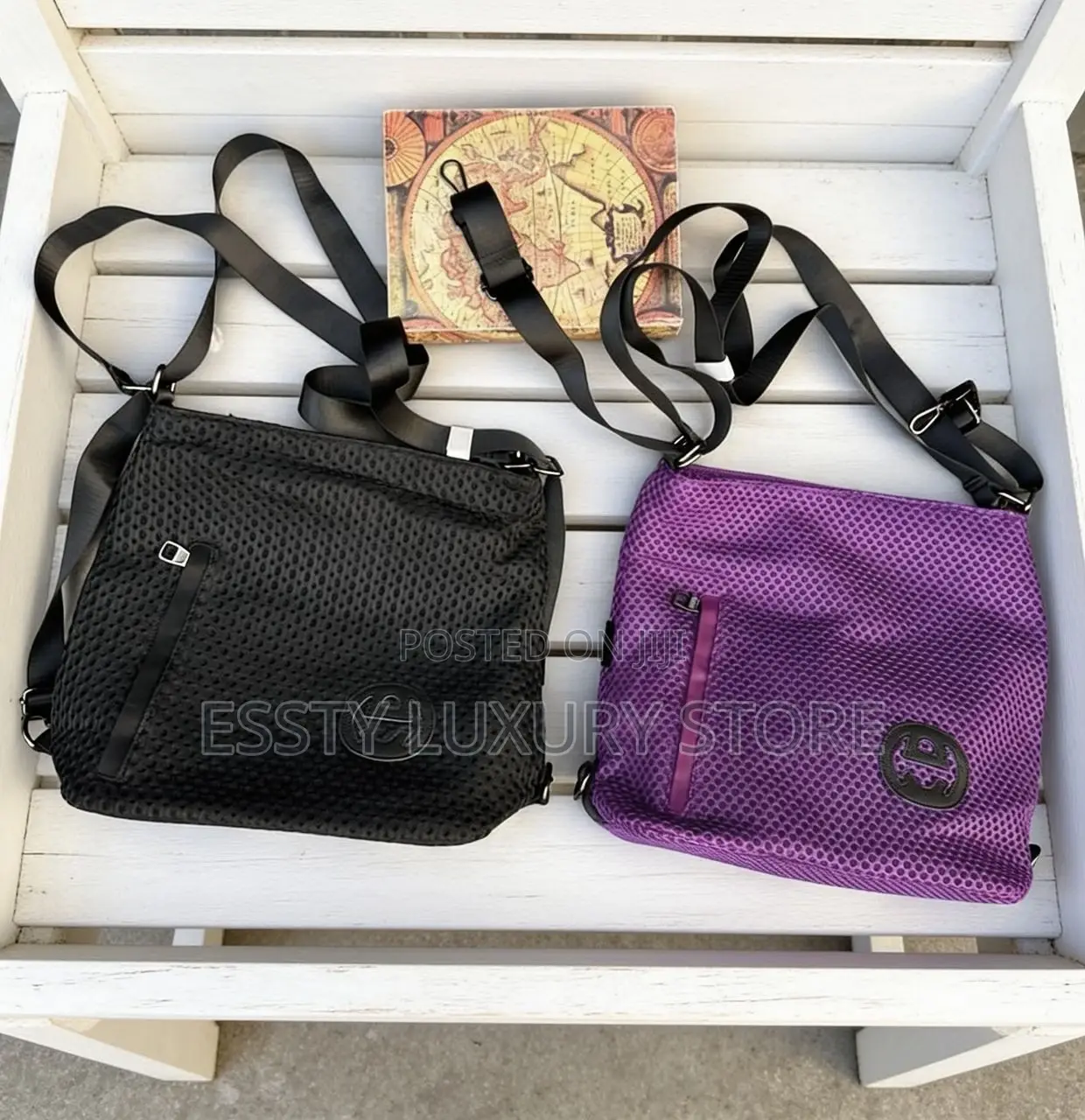 Quality Plain Threaded Leather Cross Bag