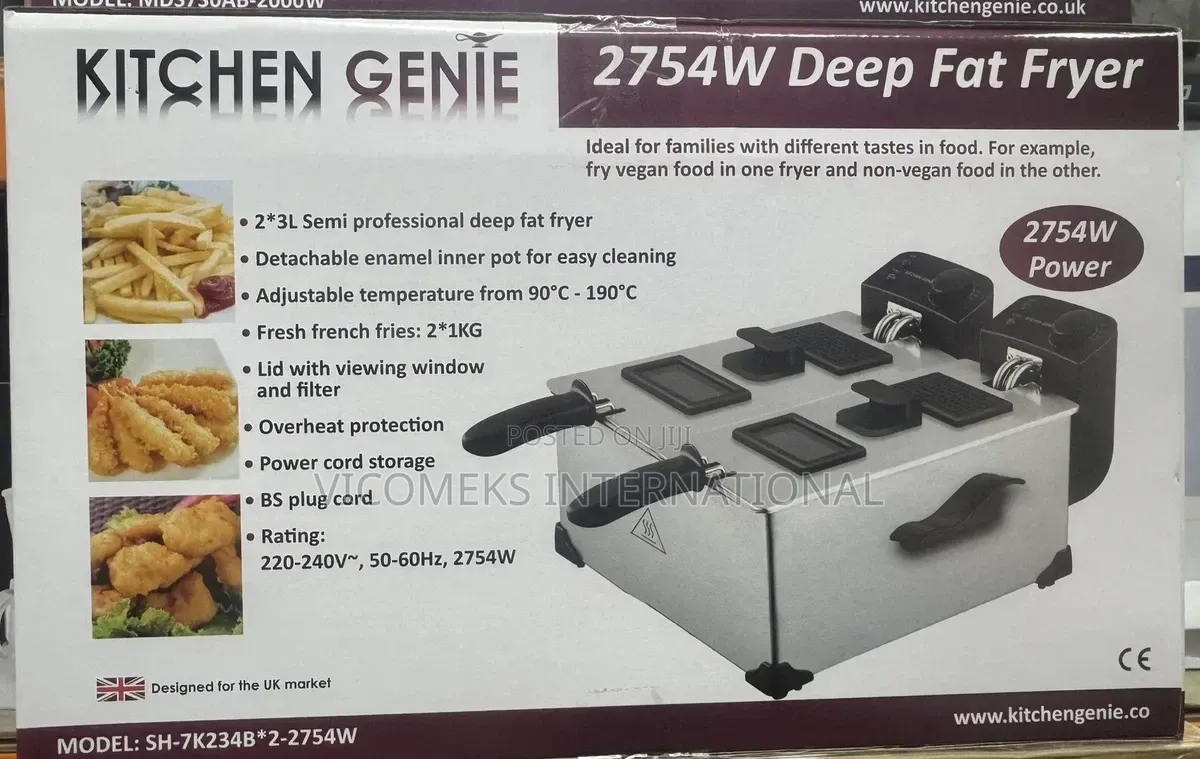 6l Dual Basket Deep Fryer 1800w Stainles