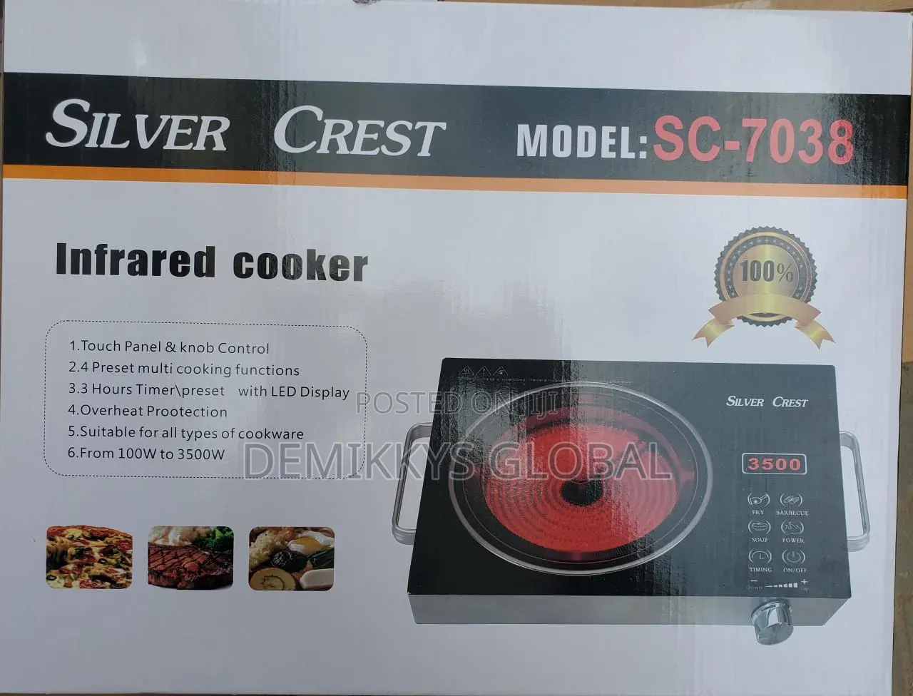 Silvercrest Infrared Electric Cooker 3500w