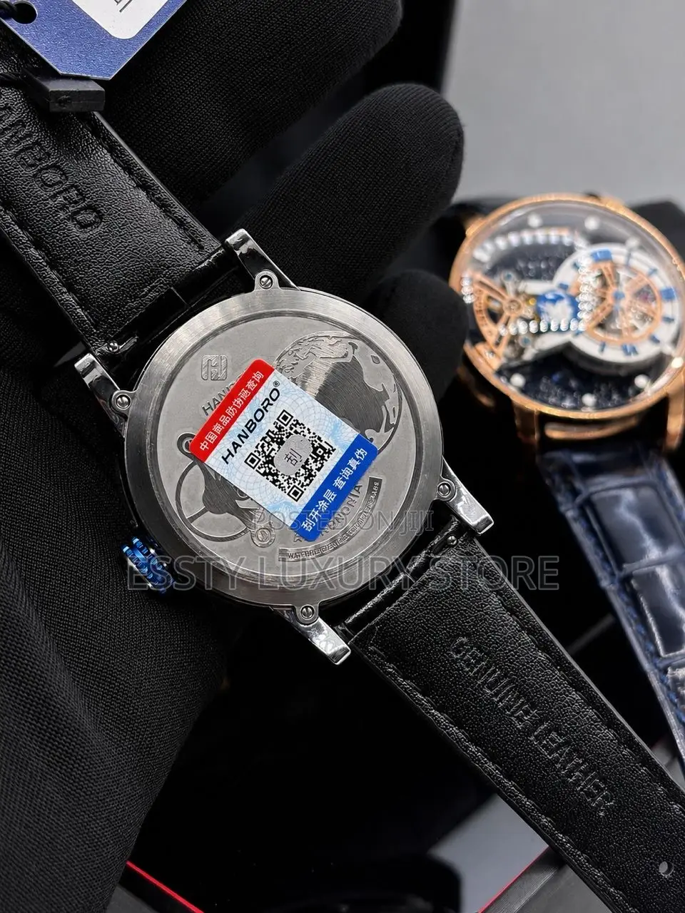 High Quality Luxury Hanboro Leather Wristwatch