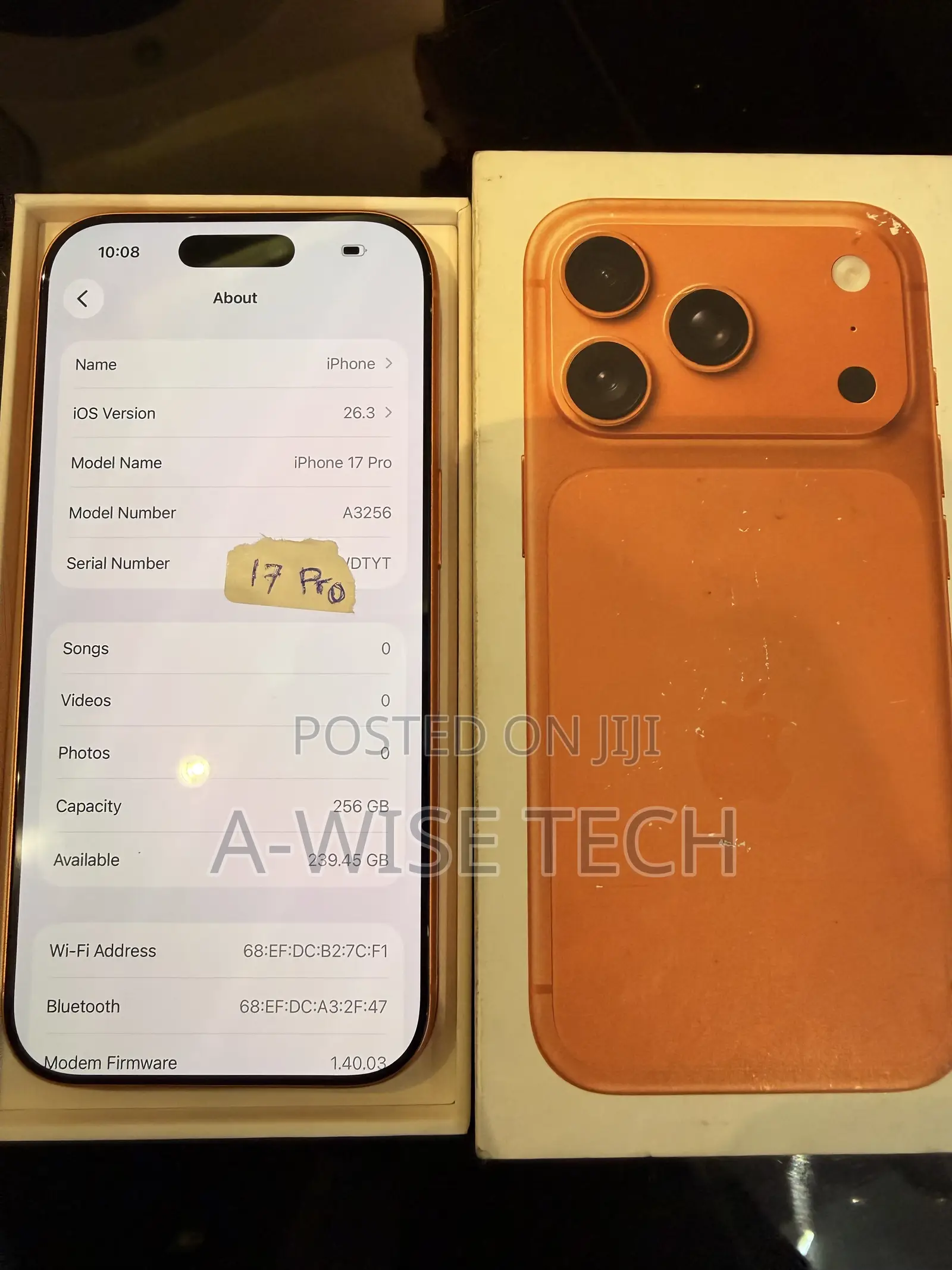 Apple iPhone 17 Pro 256 GB Orange