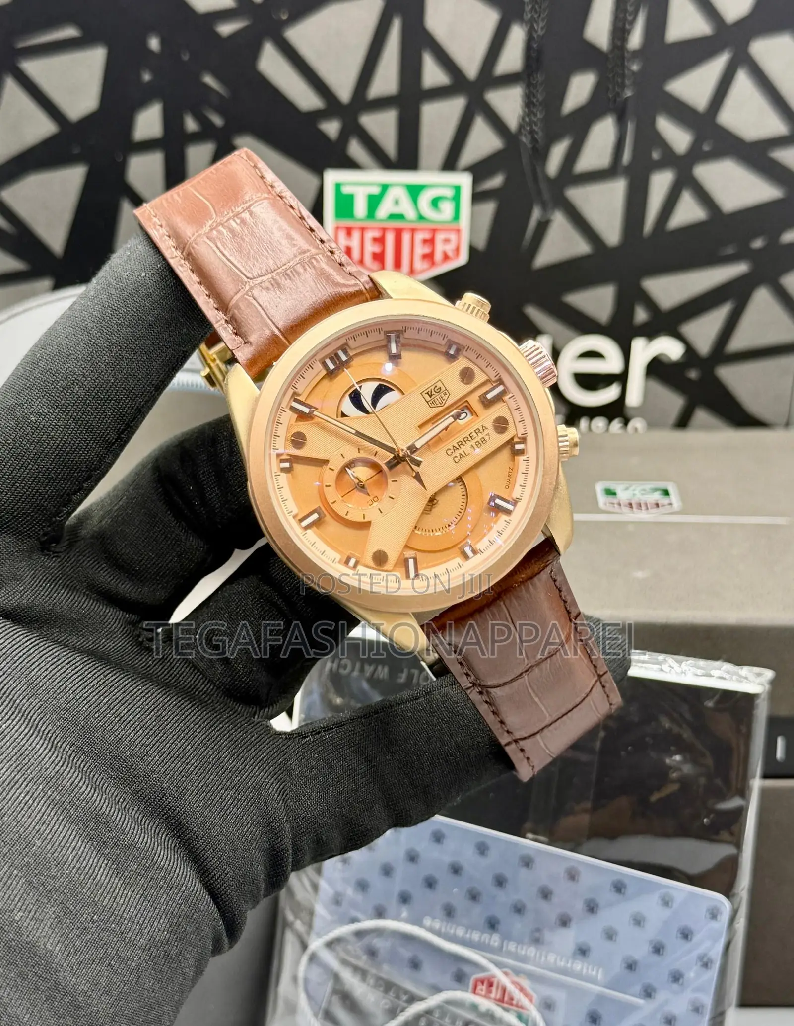 Tag Heuer Carrera Chronographs Genuine Leather Watch