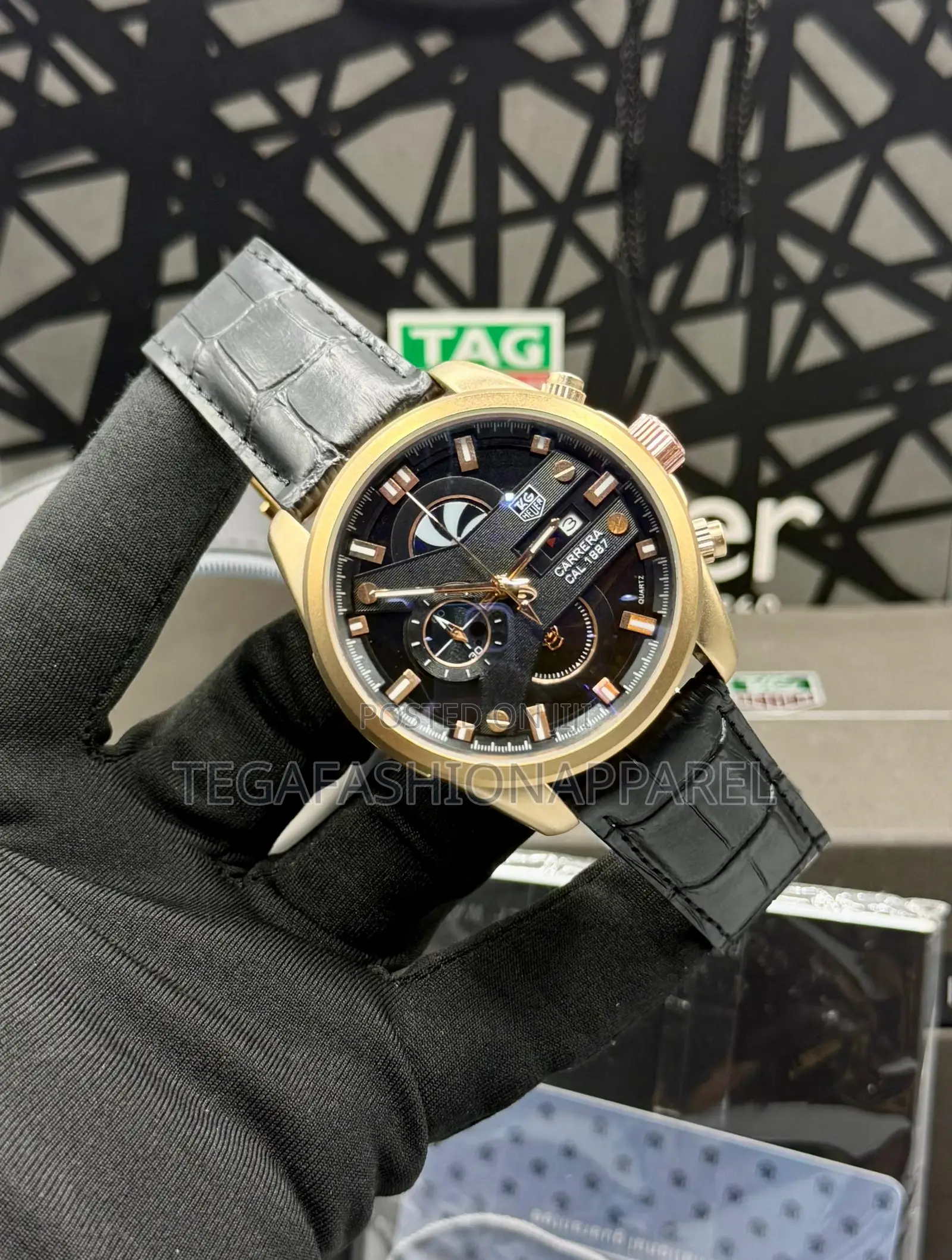 Tag Heuer Carrera Chronographs Genuine Leather Watch
