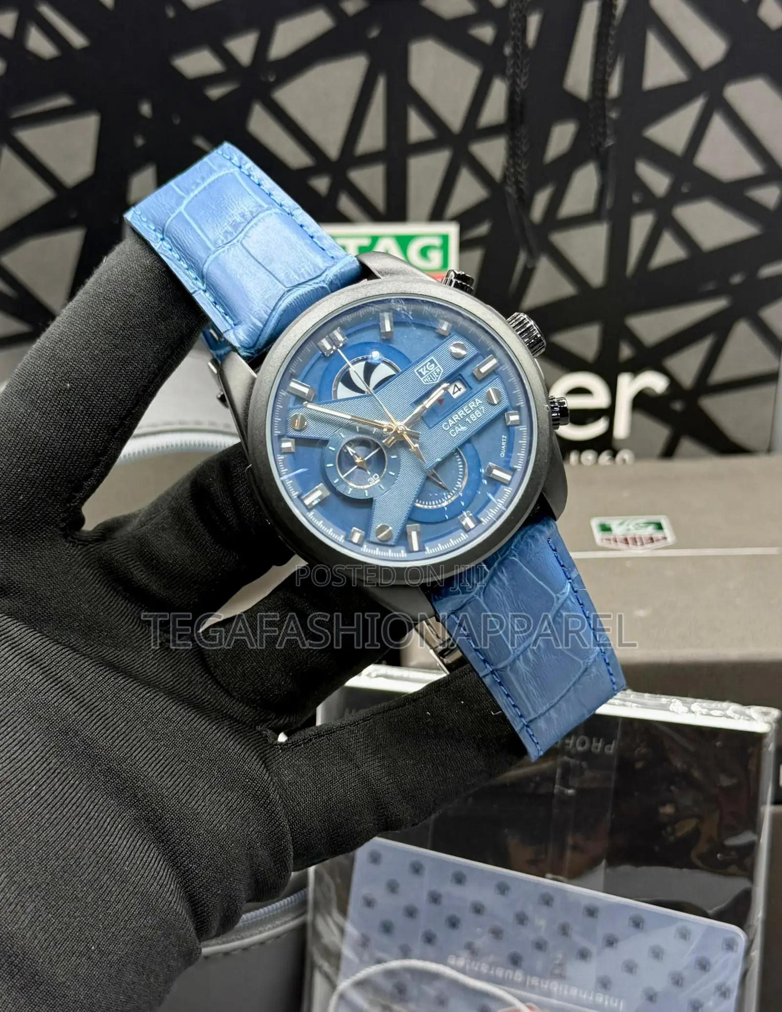 Tag Heuer Carrera Chronographs Genuine Leather Watch