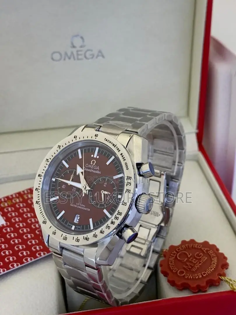 Original Quality Omega Chronograph Silver Chain Wrist