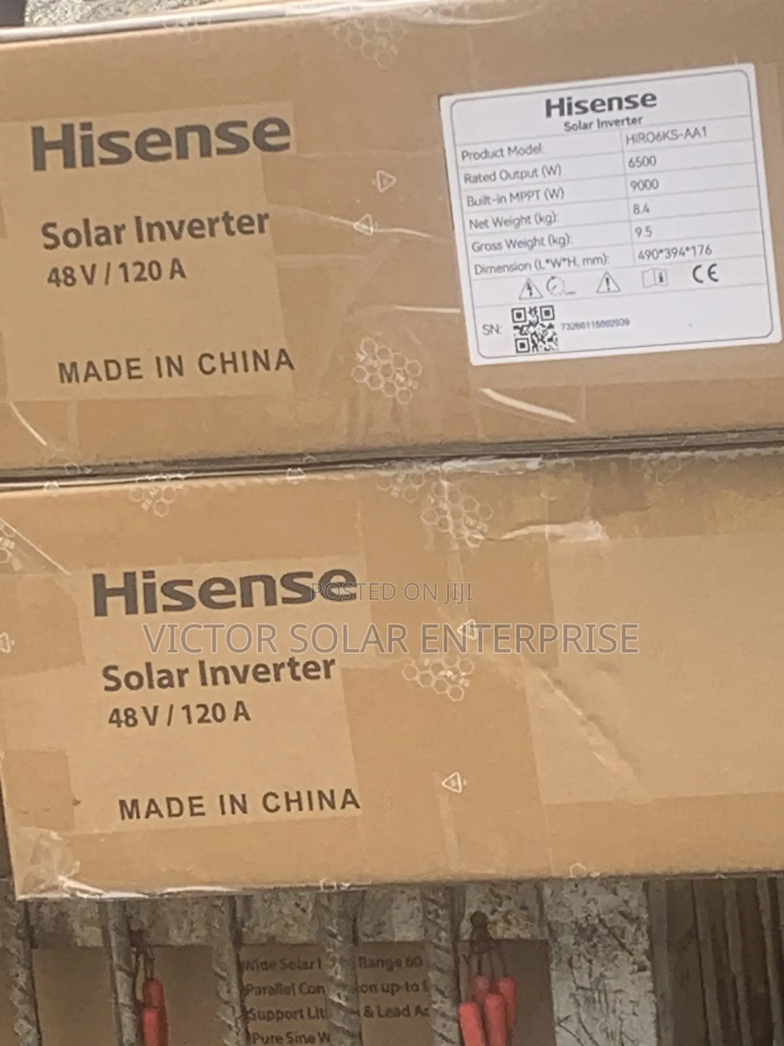 Hisense Hybrid Inverter 6kva 48v and 120amhs Controller