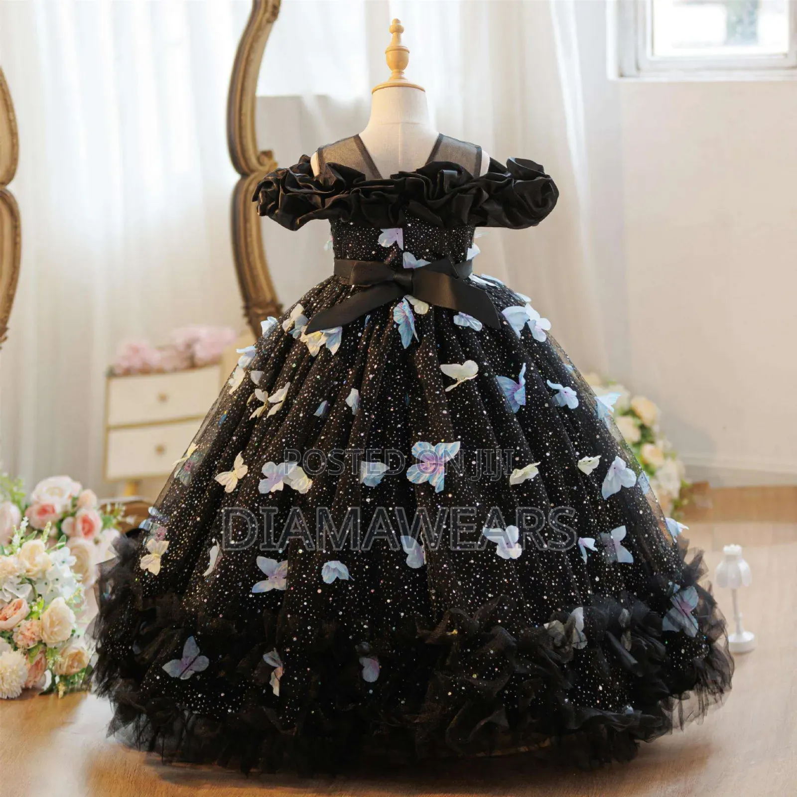 Black Princess Royal Tulle Ball Gown