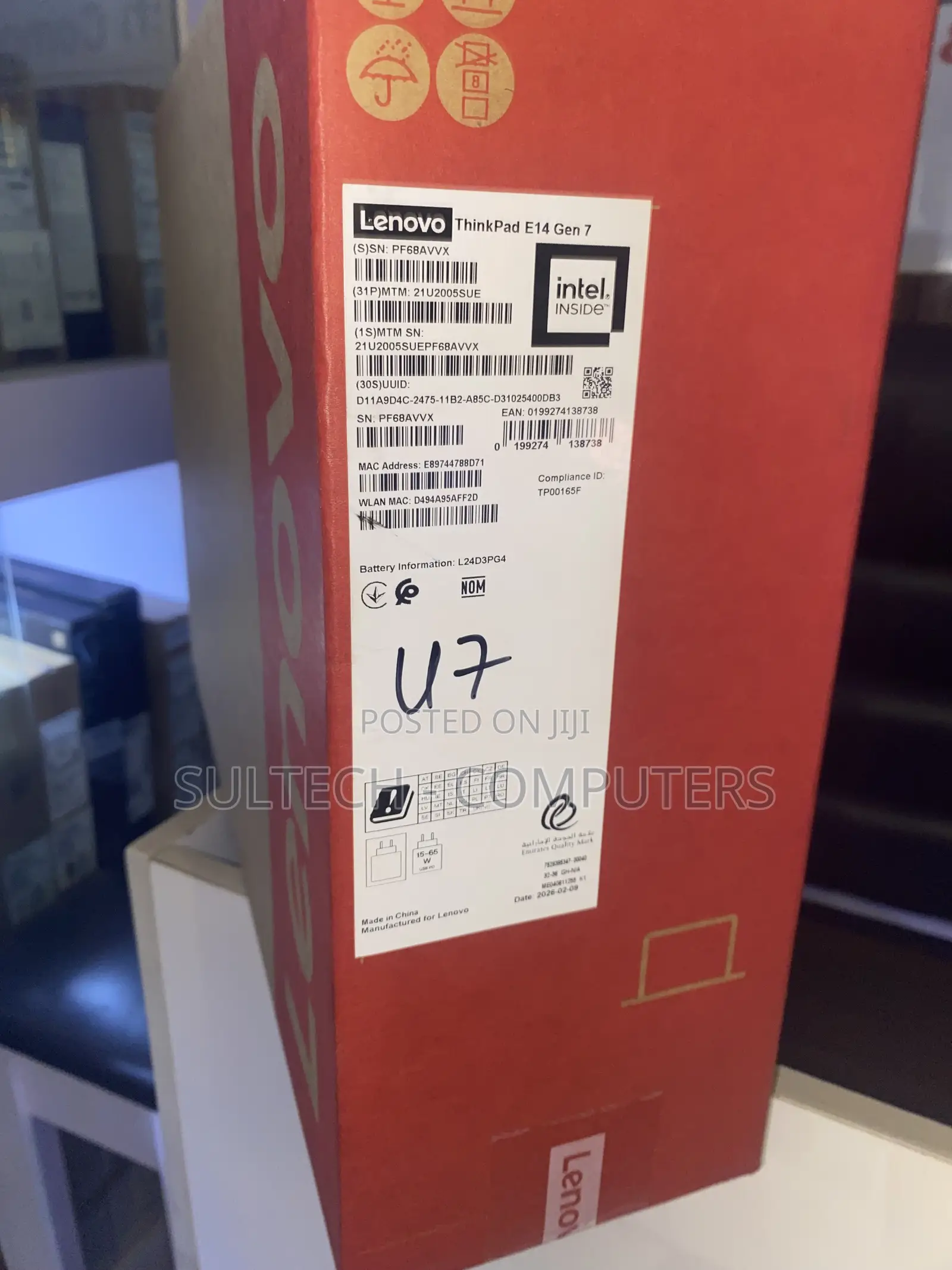 New Laptop Lenovo ThinkPad E14 Gen 6 16GB Intel Core Ultra 7 SSD 512GB