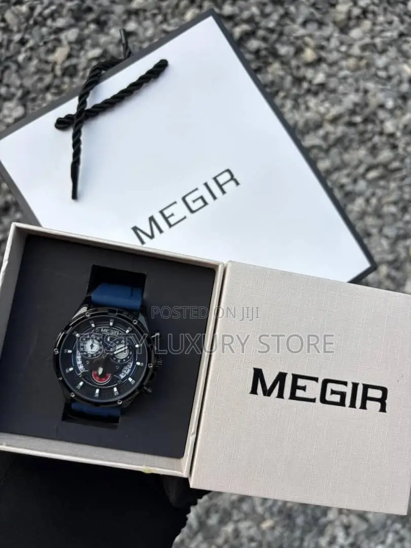 High Quality Luxury Megir Rubber Wristwatch